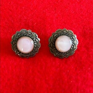 Carolyn Pollack Relios Sterling Silver Pink Rhodonite Earrings